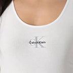 Canotta donna cotone stretch slim fit logo