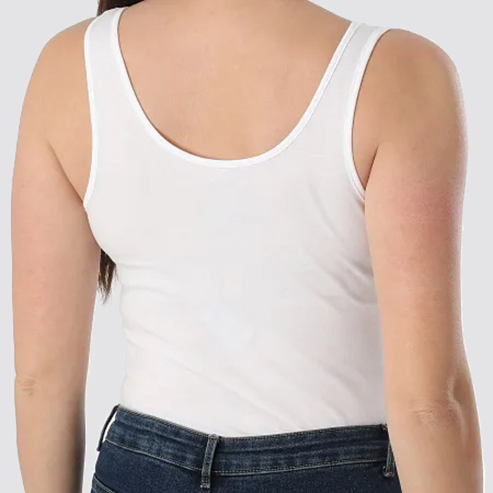 Canotta donna cotone stretch slim fit logo