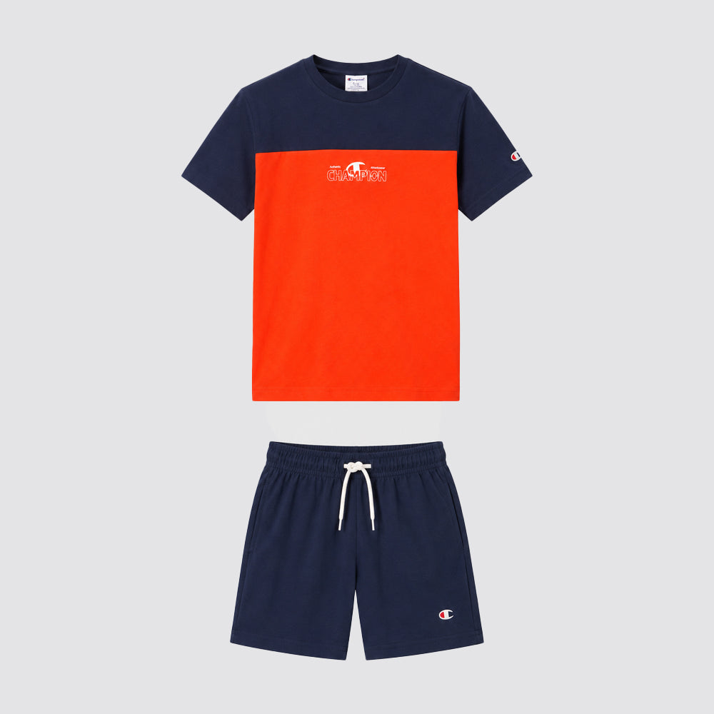 Completo bambino t-shirt e pantaloncini cotone
