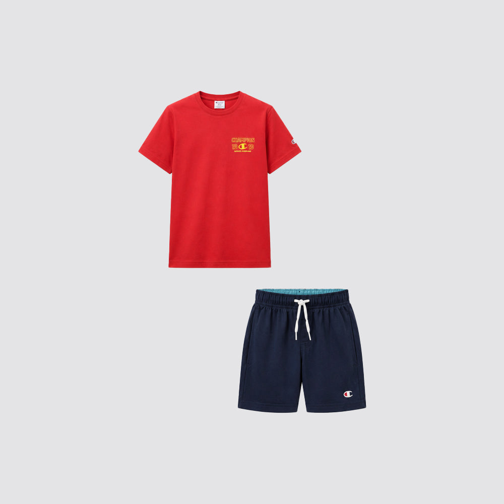 Completo bambino t-shirt e pantaloncini cotone