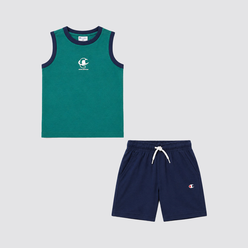 Completo bambino t-shirt e pantaloncini cotone
