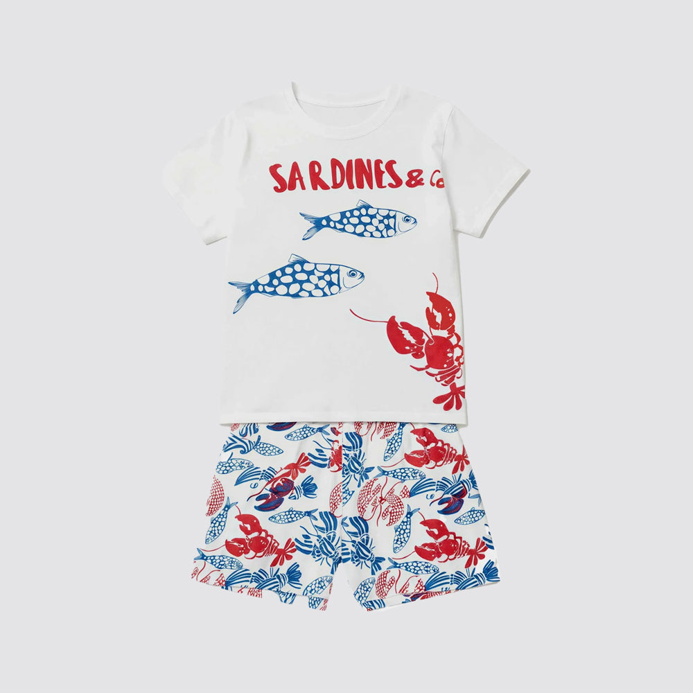 Completo donna t-shirt e shorts bianco - homewear donna