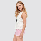Completo donna t-shirt e shorts bianco - homewear donna