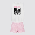 Completo donna t-shirt e shorts bianco - homewear donna