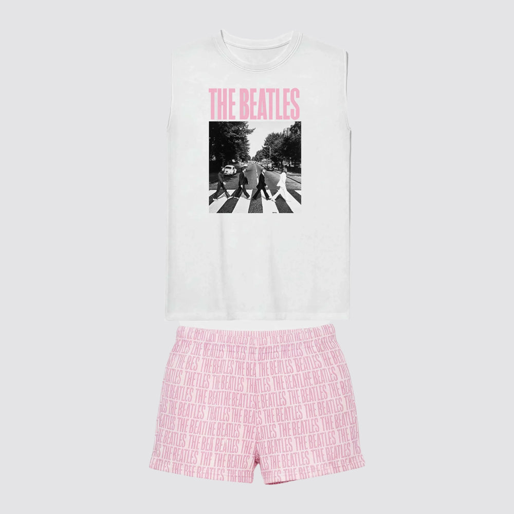 Completo donna t-shirt e shorts bianco - homewear donna