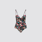 Costume intero donna push up con fiocco