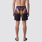 Costume mare uomo nero arancione