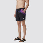 Costume mare uomo nero arancione
