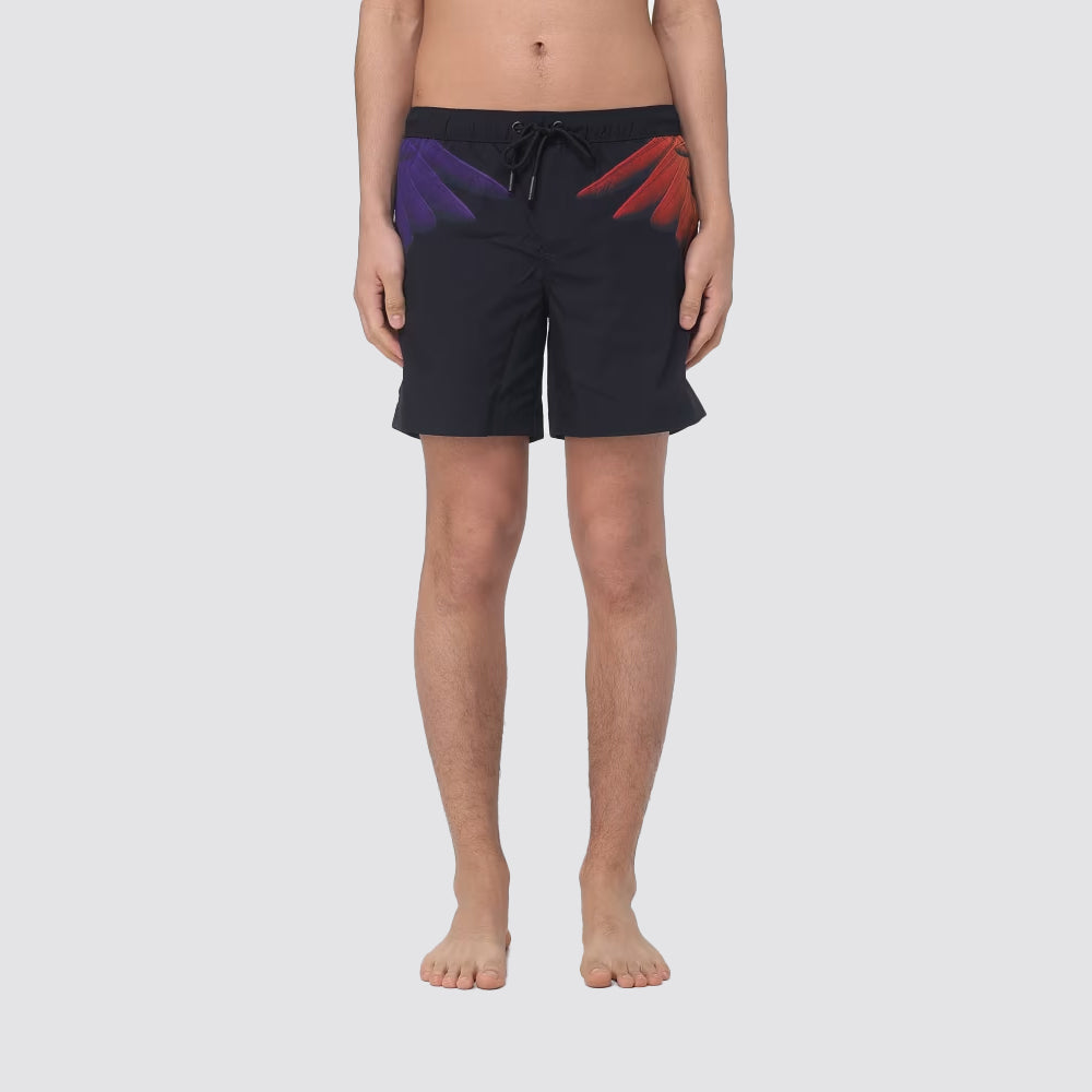 Costume mare uomo nero multicolore