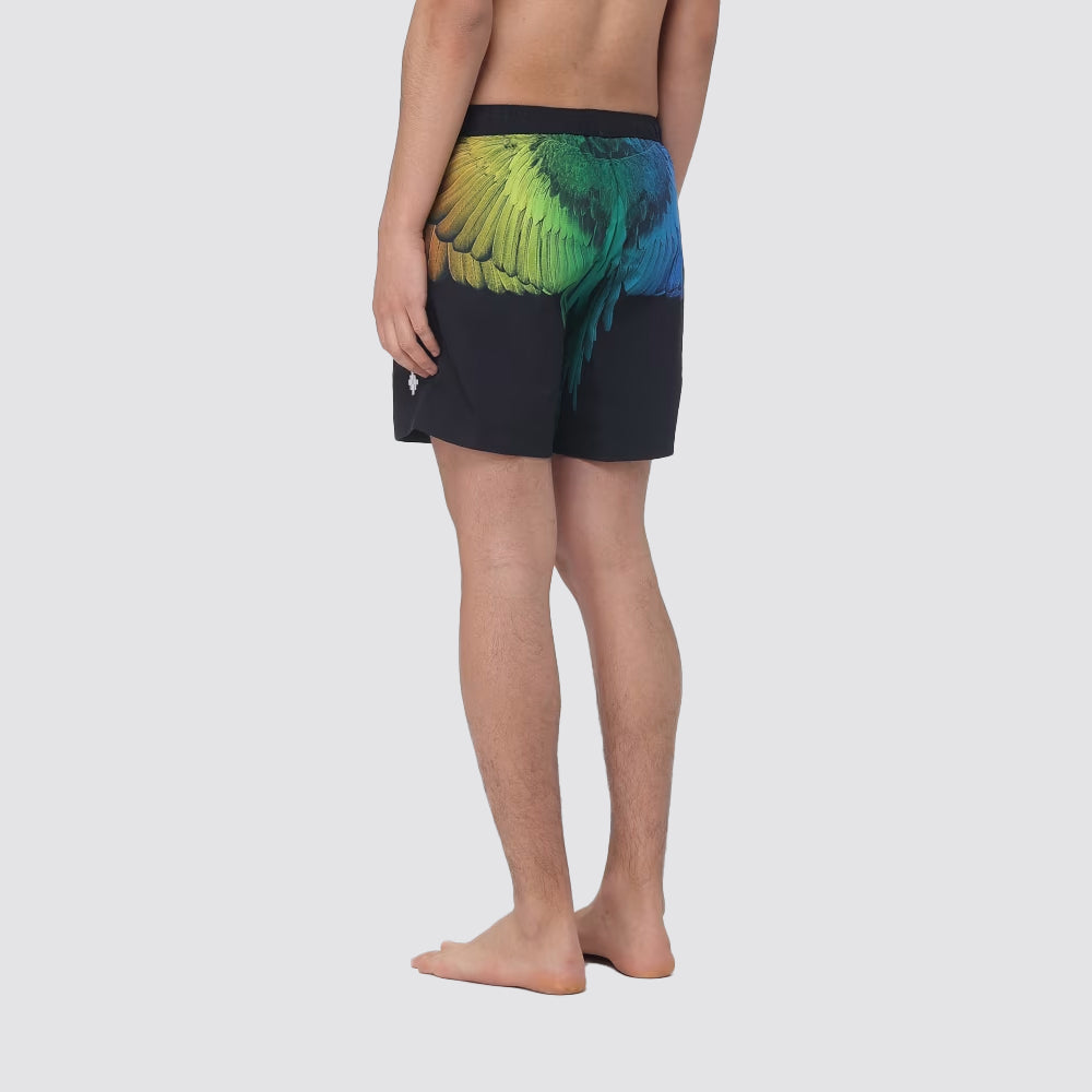 Costume mare uomo nero multicolore