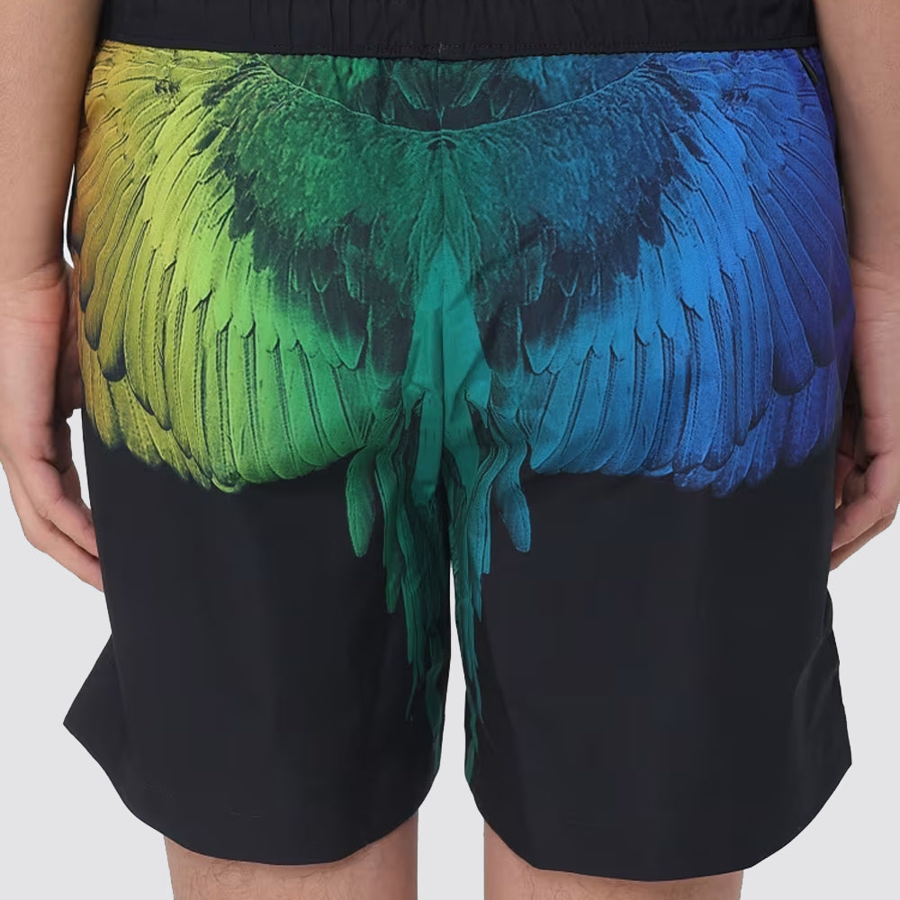 Costume mare uomo nero multicolore