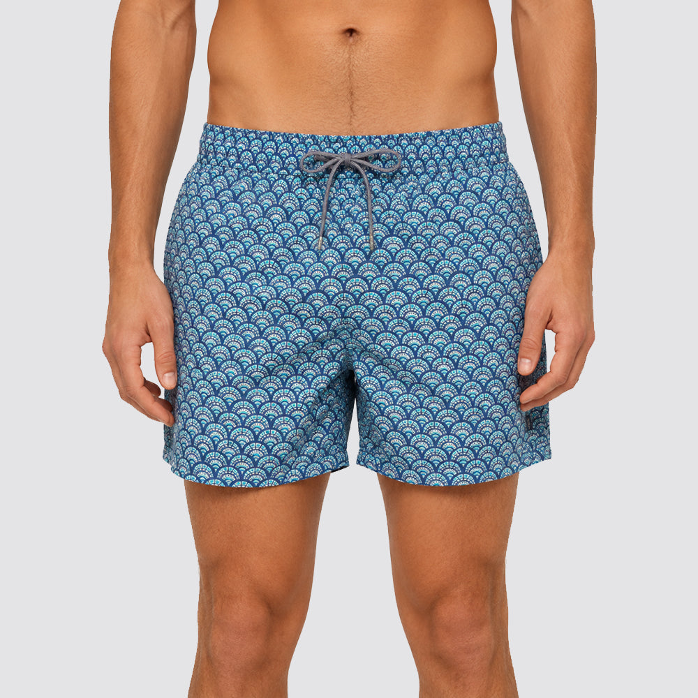 Costume uomo boxer mare fantasia geometrica