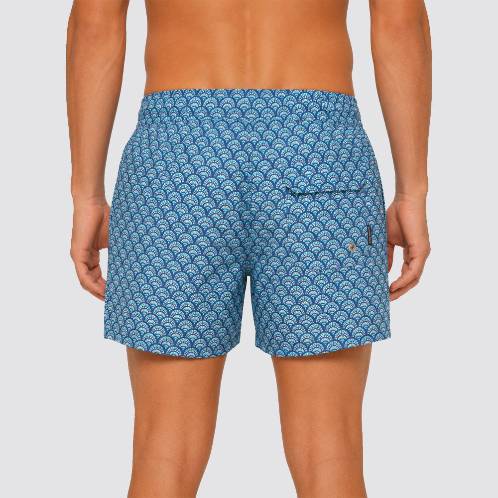 Costume uomo boxer mare fantasia geometrica