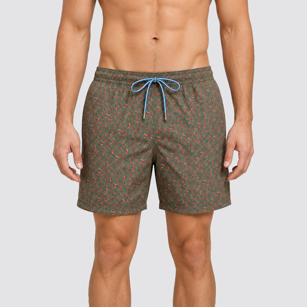 Costume uomo boxer mare fantasy peperoncini