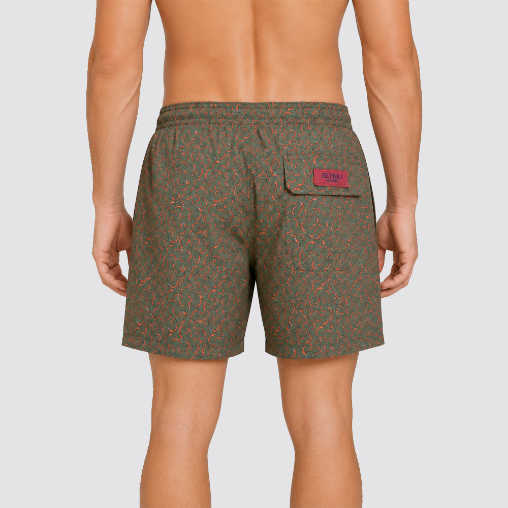 Costume uomo boxer mare fantasy peperoncini