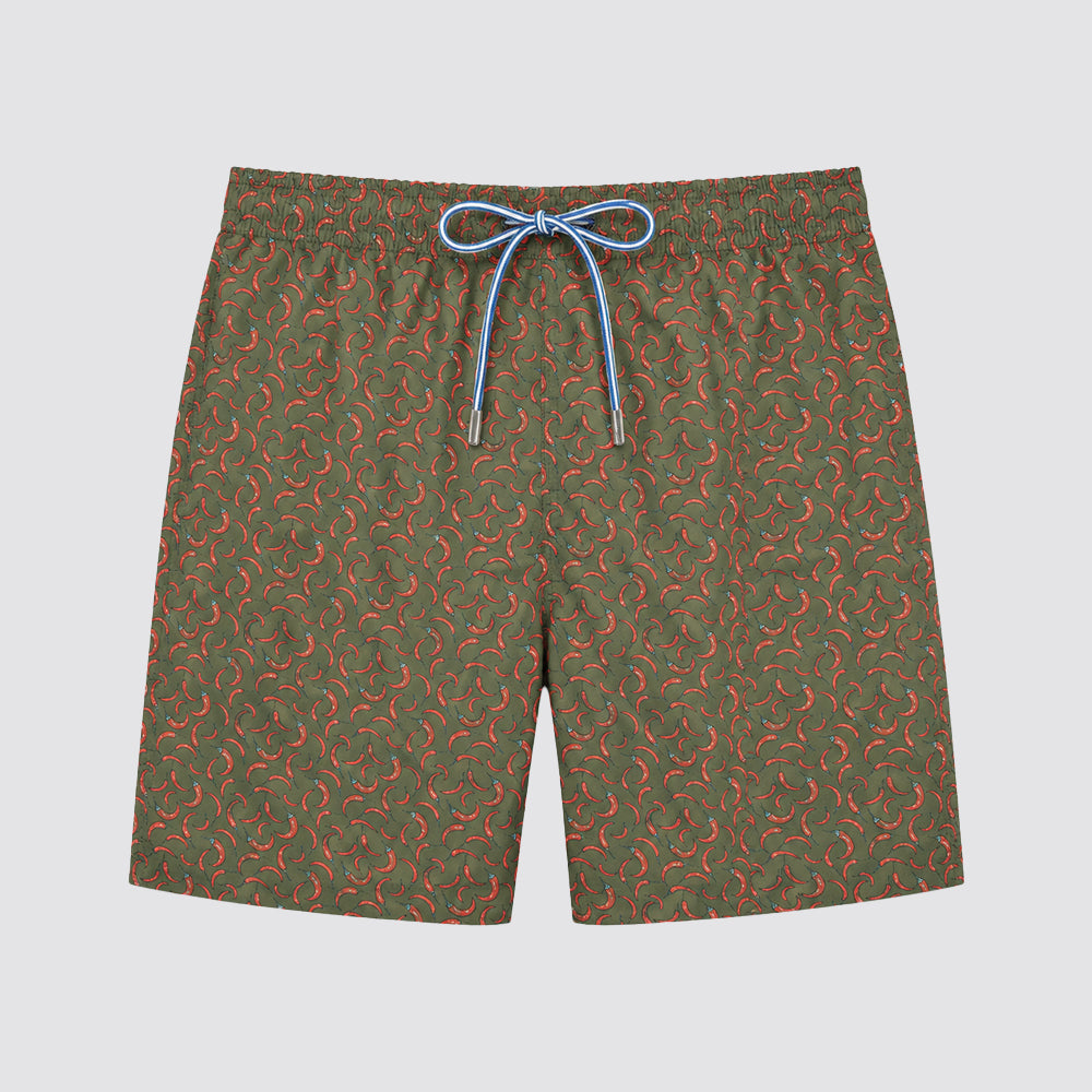 Costume uomo boxer mare fantasy peperoncini
