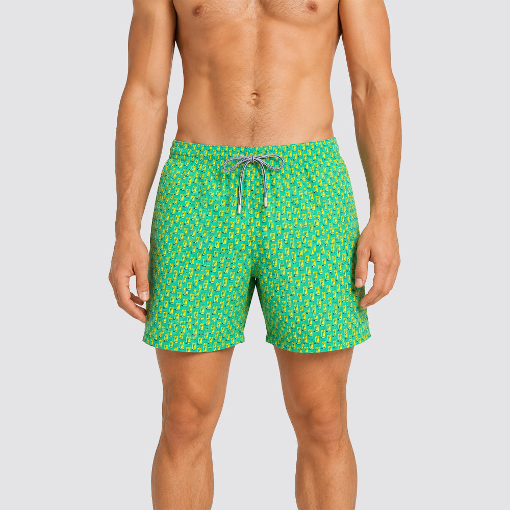 Costume uomo boxer mare stampa gin