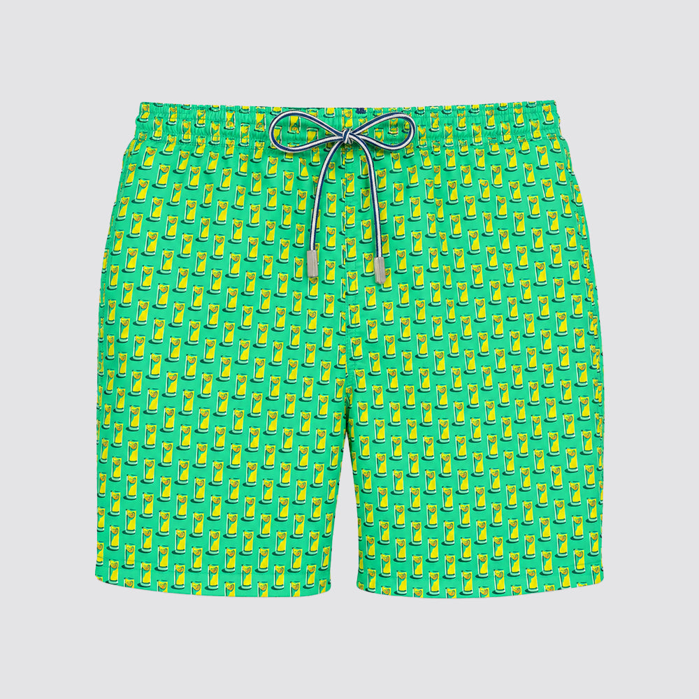 Costume uomo boxer mare stampa gin