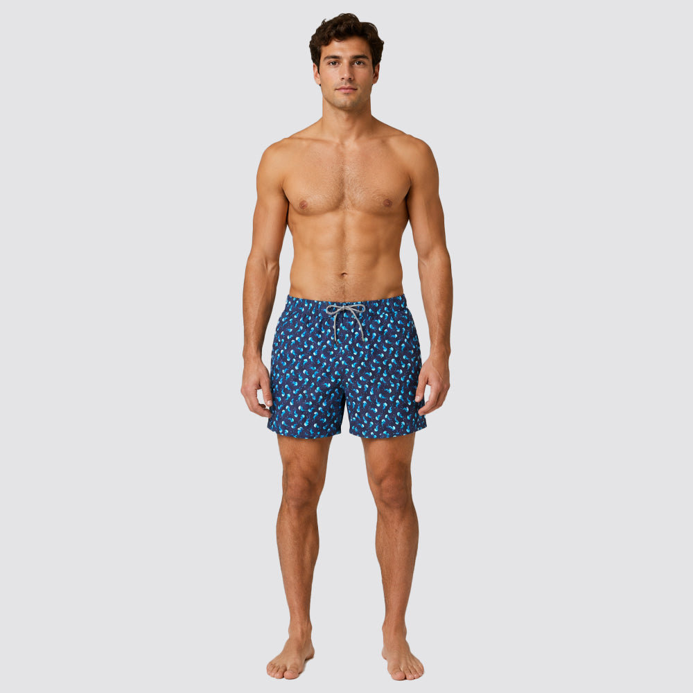Costume uomo boxer mare stampa meduse