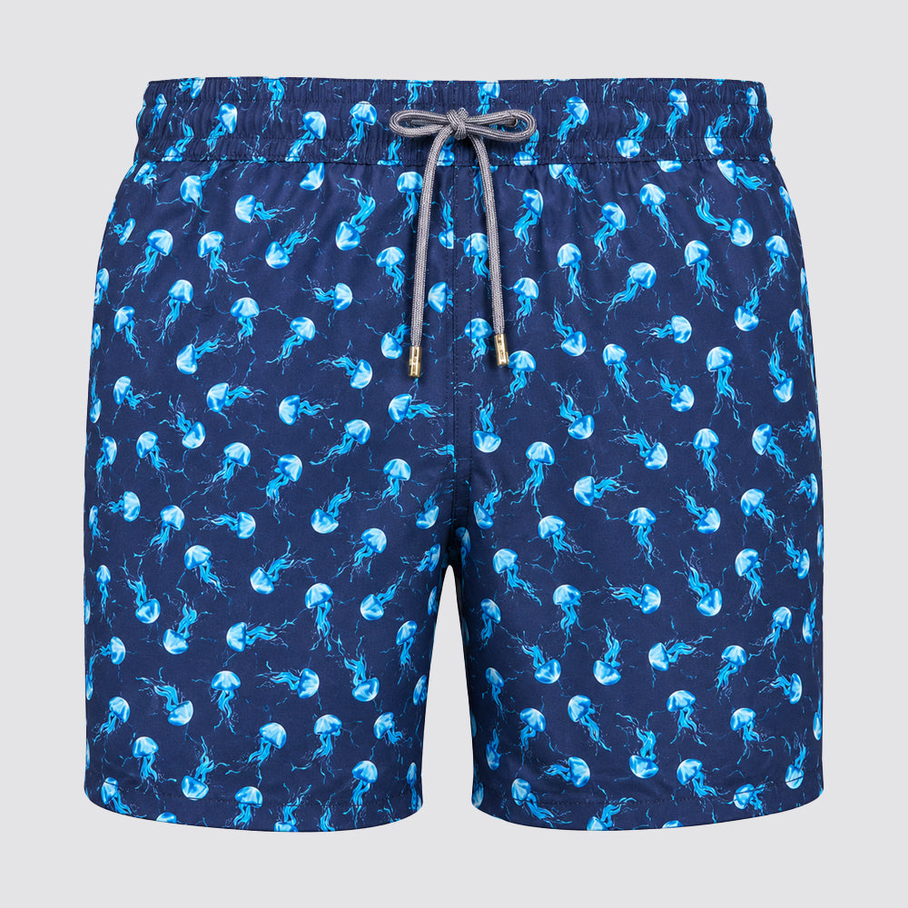Costume uomo boxer mare stampa meduse