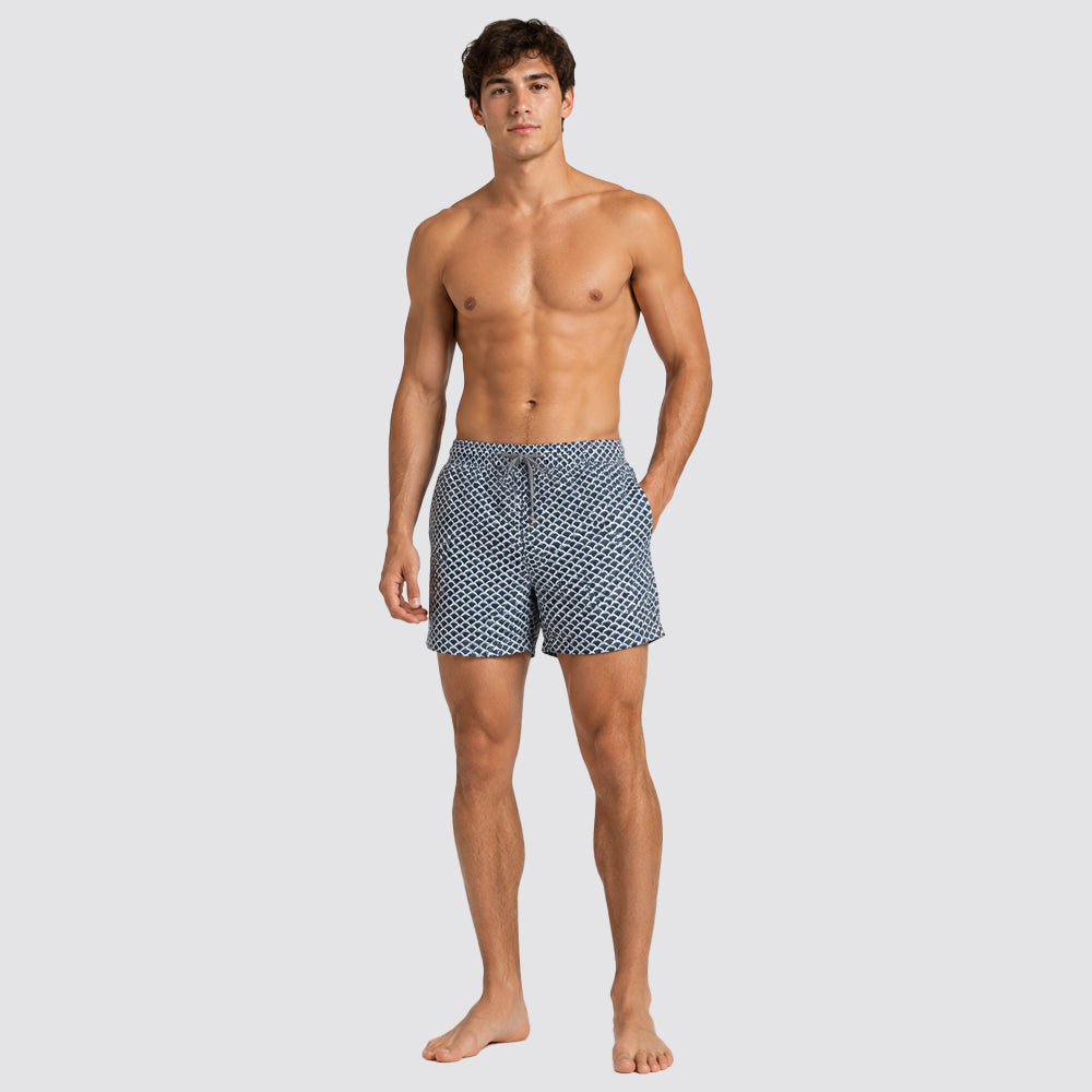 Costume uomo boxer mare stampa pesci