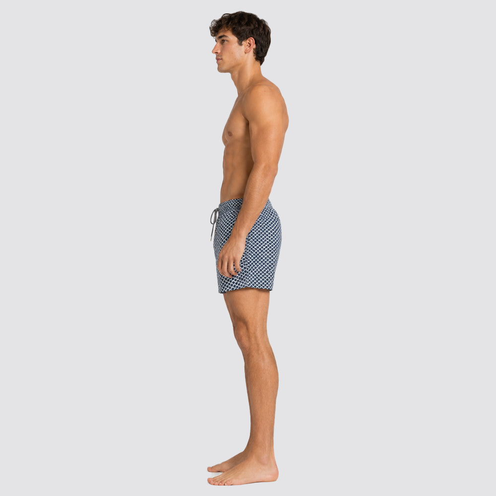 Costume uomo boxer mare stampa pesci