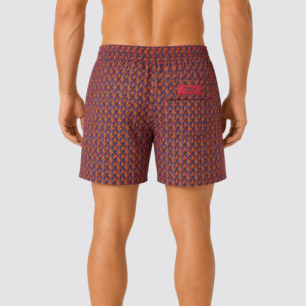 Costume uomo heritage boxer mare stampa pesci