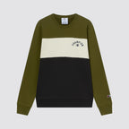 Felpa uomo girocollo color block