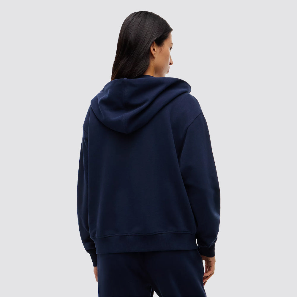 Felpa con cappuccio e zip donna tommy hilfiger relaxed fit