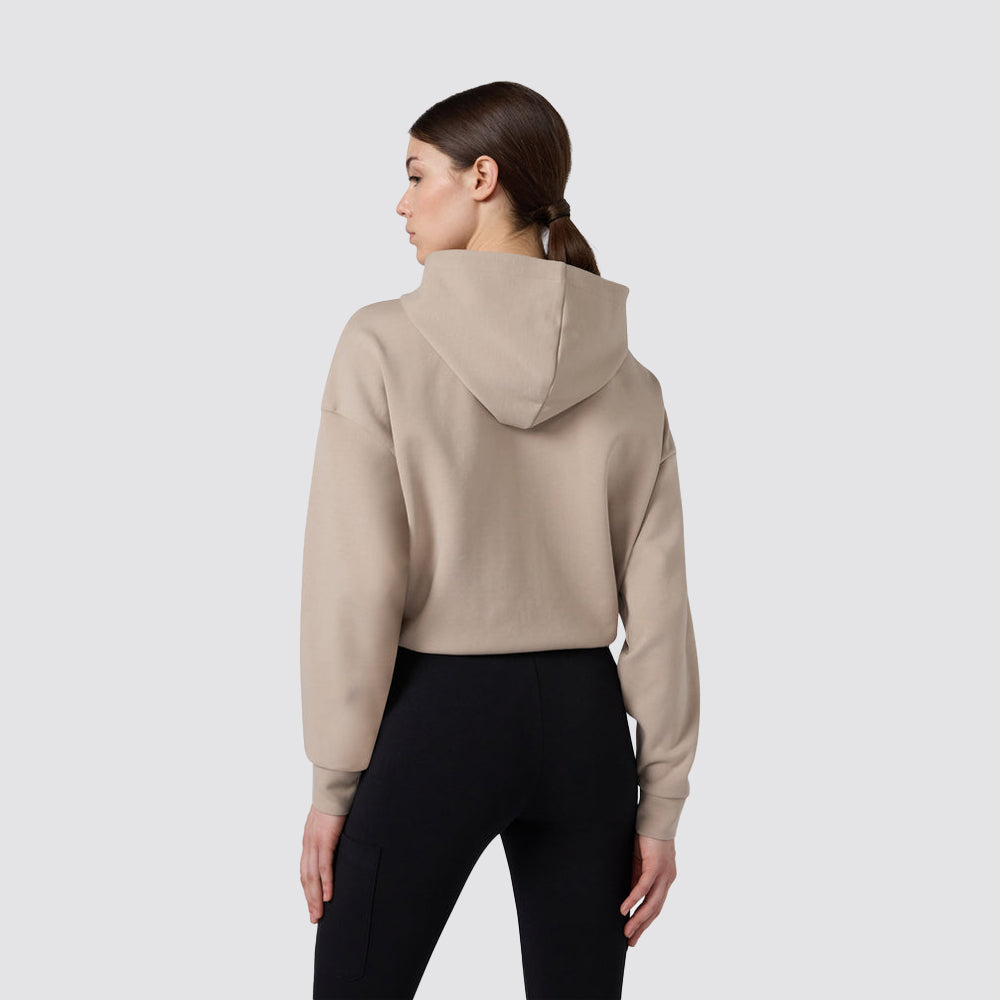 Felpa donna con cappuccio full zip c-tech