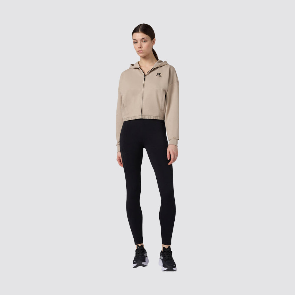 Felpa donna con cappuccio full zip c-tech