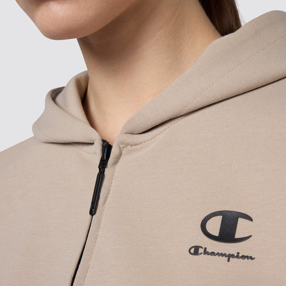 Felpa donna con cappuccio full zip c-tech
