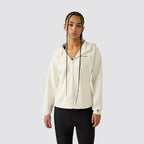 Felpa donna con cappuccio full zip c-tech