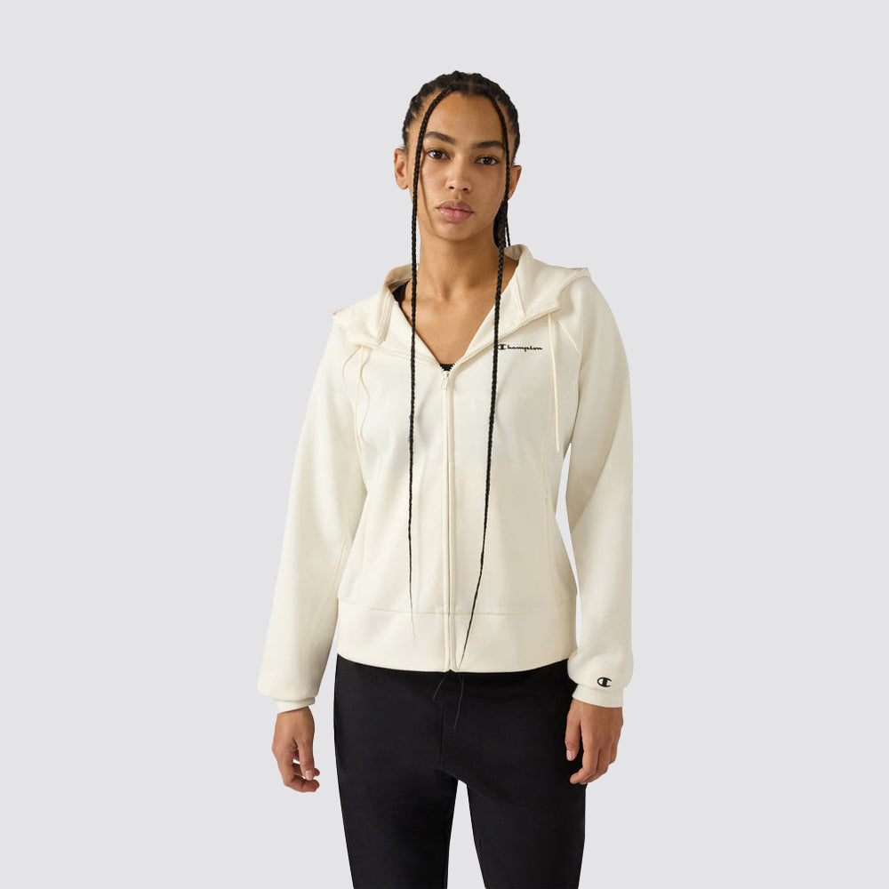 Felpa donna con cappuccio full zip c-tech