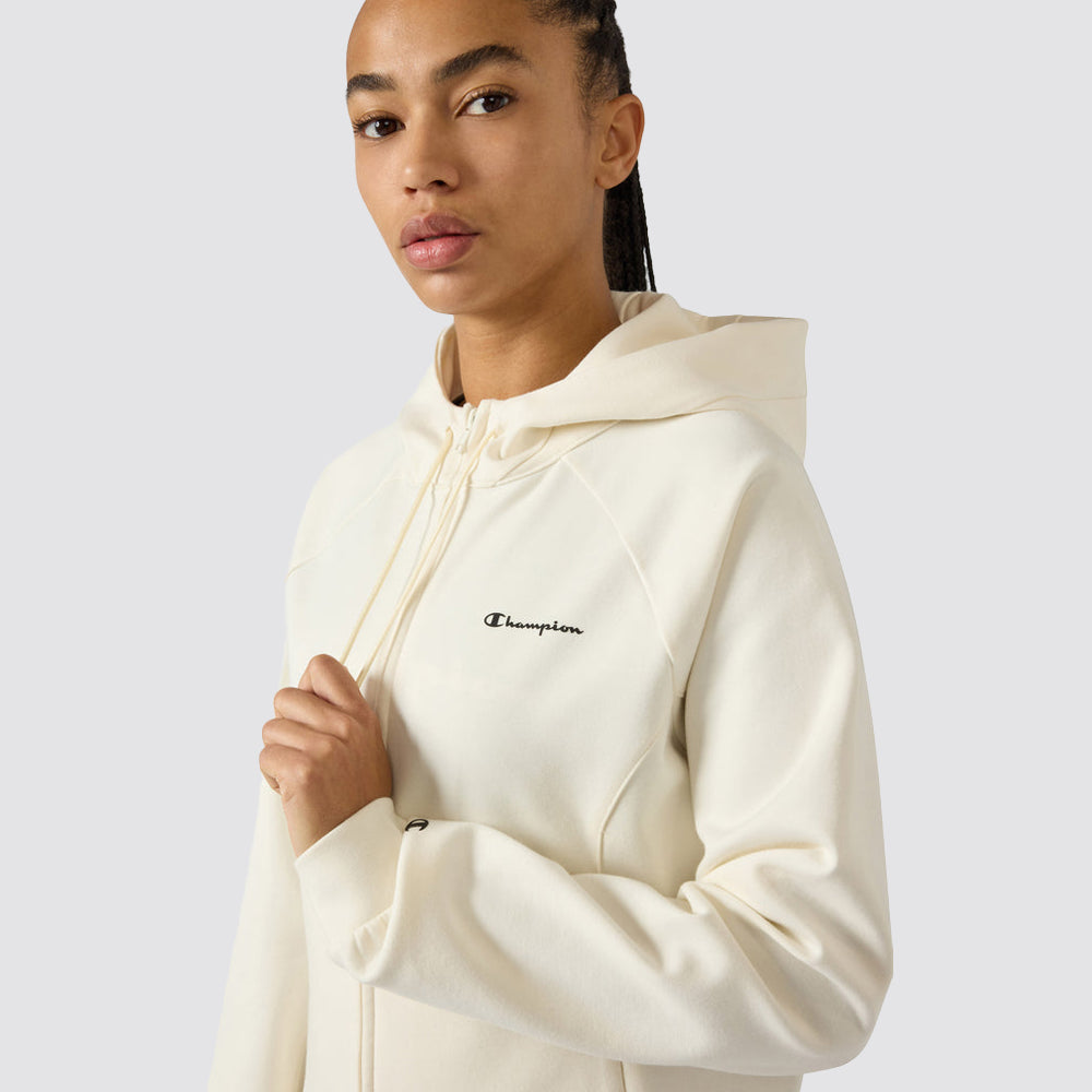 Felpa donna con cappuccio full zip c-tech