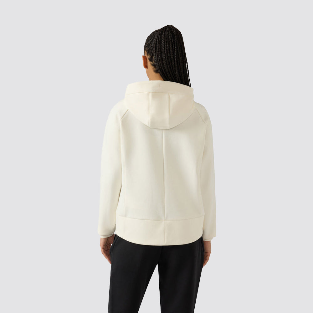 Felpa donna con cappuccio full zip c-tech