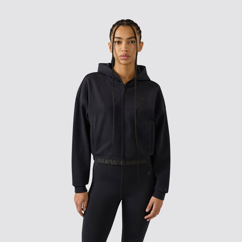 Felpa donna con cappuccio full zip c-tech