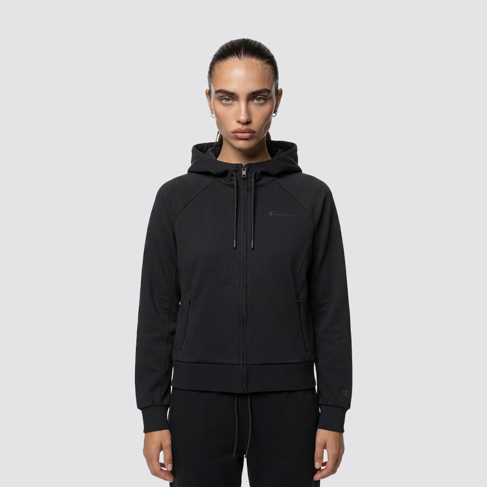 Felpa donna con cappuccio full zip c-tech
