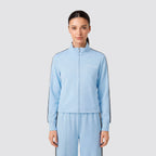 Felpa donna full zip banda laterale regular