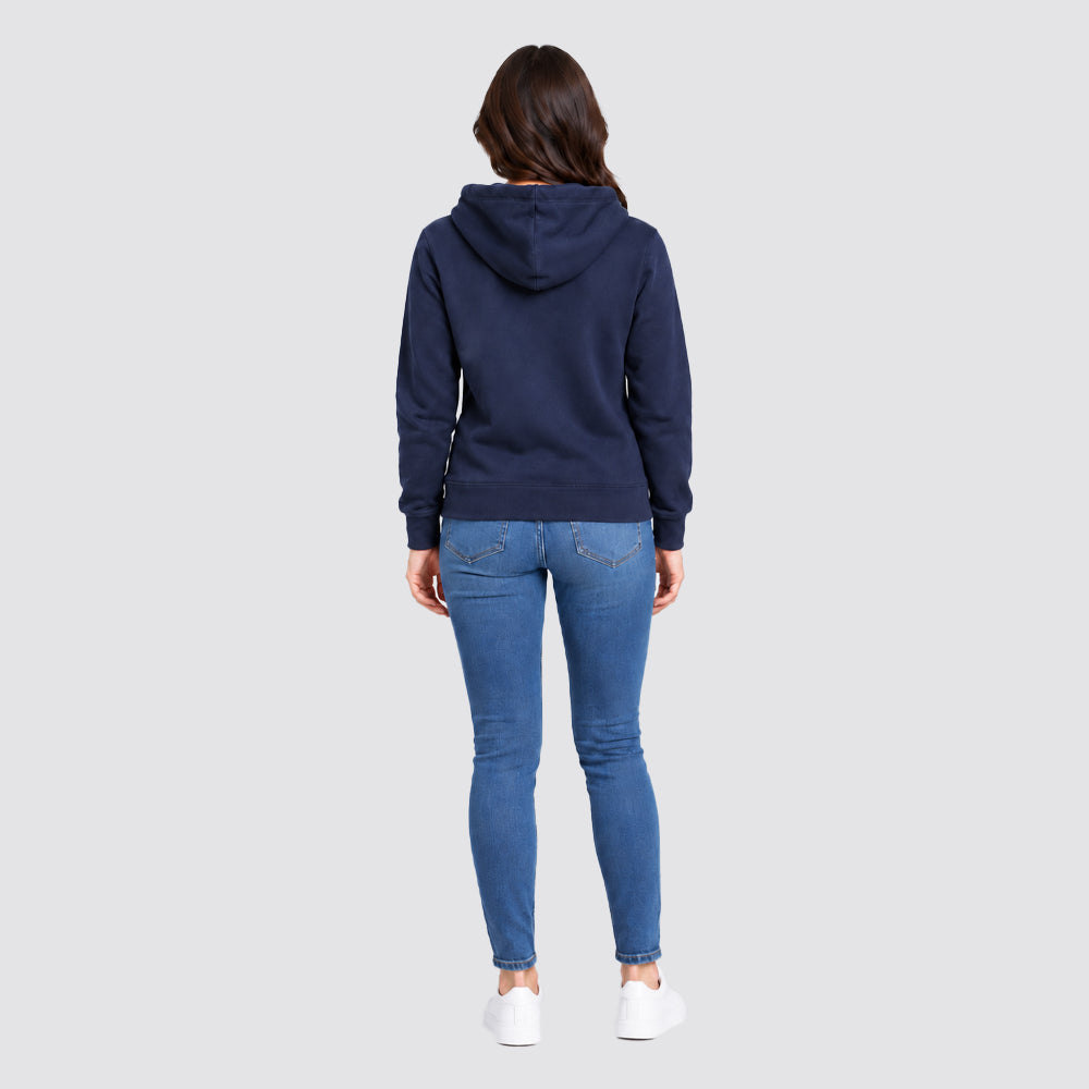 Felpa donna full zip con cappuccio beverly hills polo club