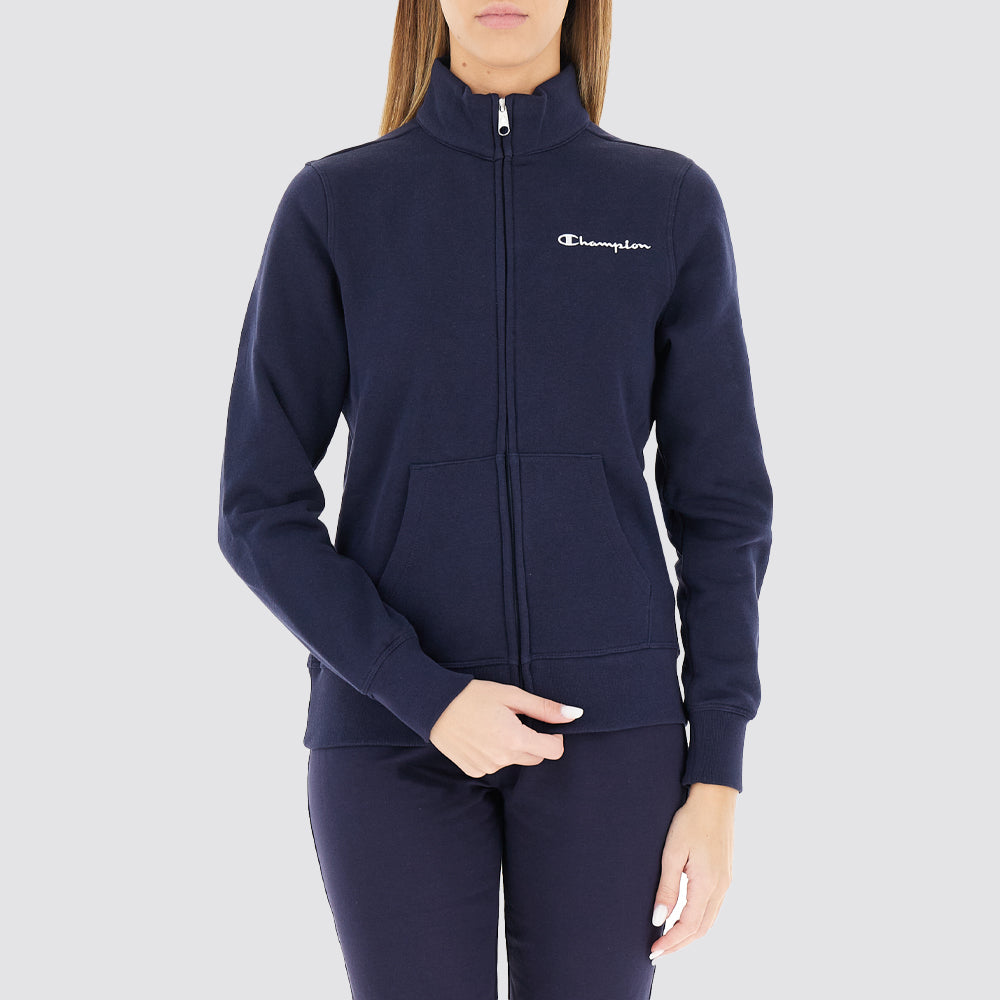 Felpa donna full zip logo frontale regular fit