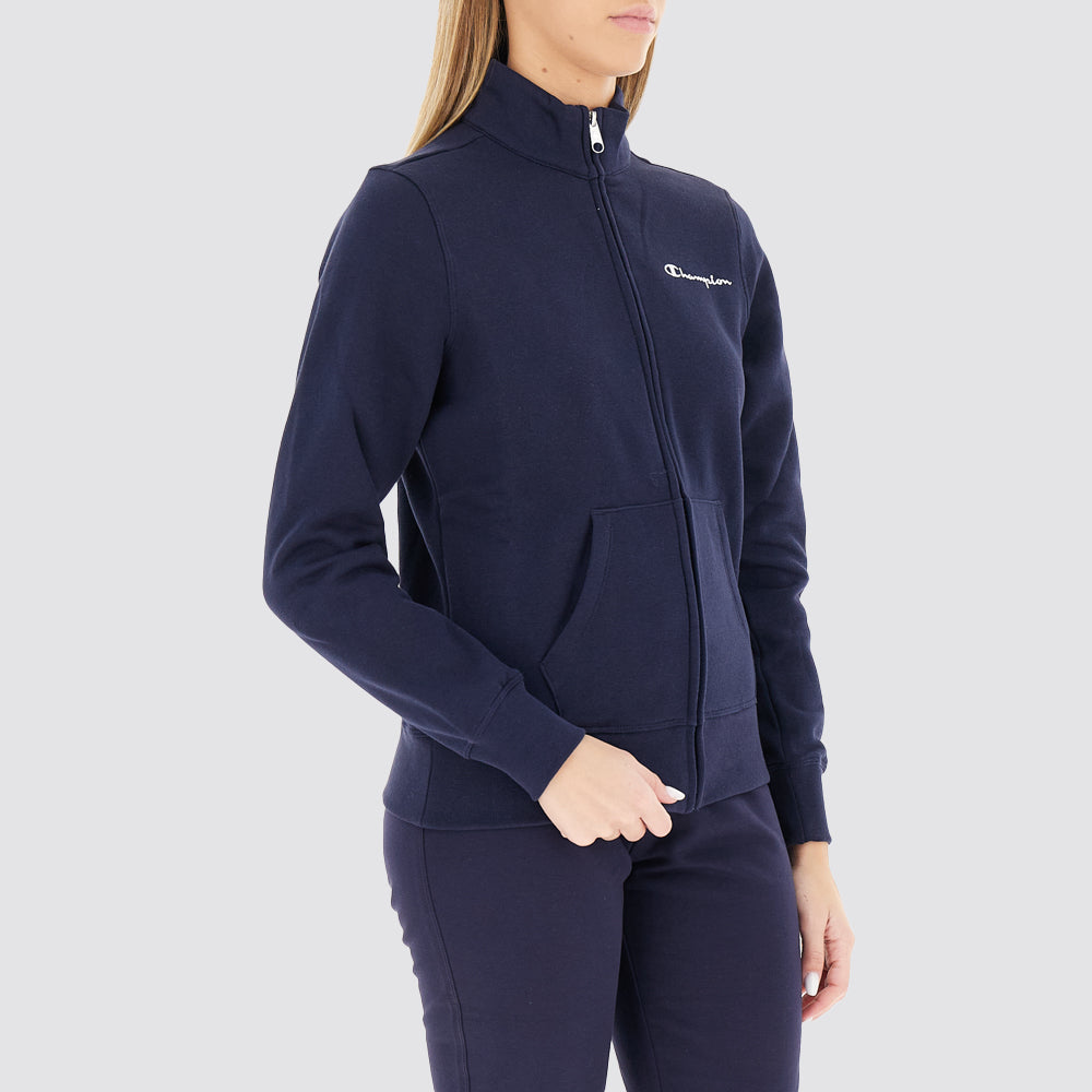 Felpa donna full zip logo frontale regular fit