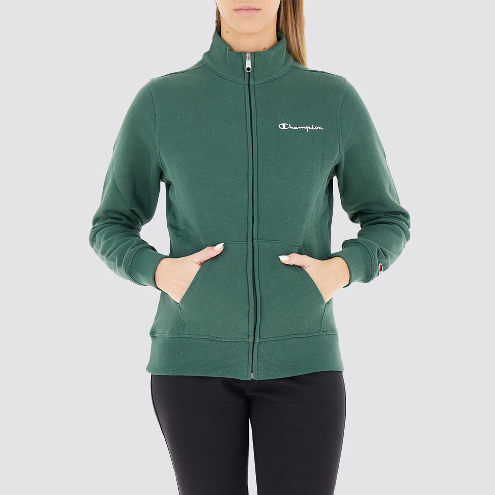 Felpa donna full zip logo frontale regular fit