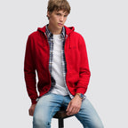 Felpa essential sd co superdry uomo full zip e cappuccio