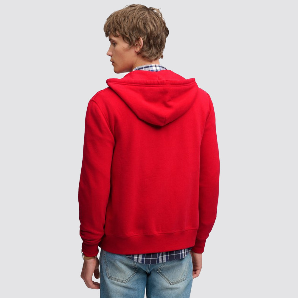 Felpa essential sd co superdry uomo full zip e cappuccio