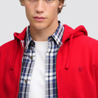 Felpa essential sd co superdry uomo full zip e cappuccio
