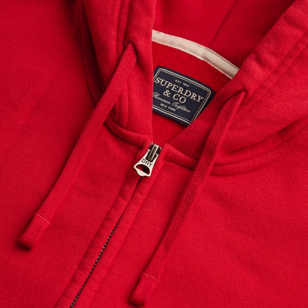 Felpa essential sd co superdry uomo full zip e cappuccio