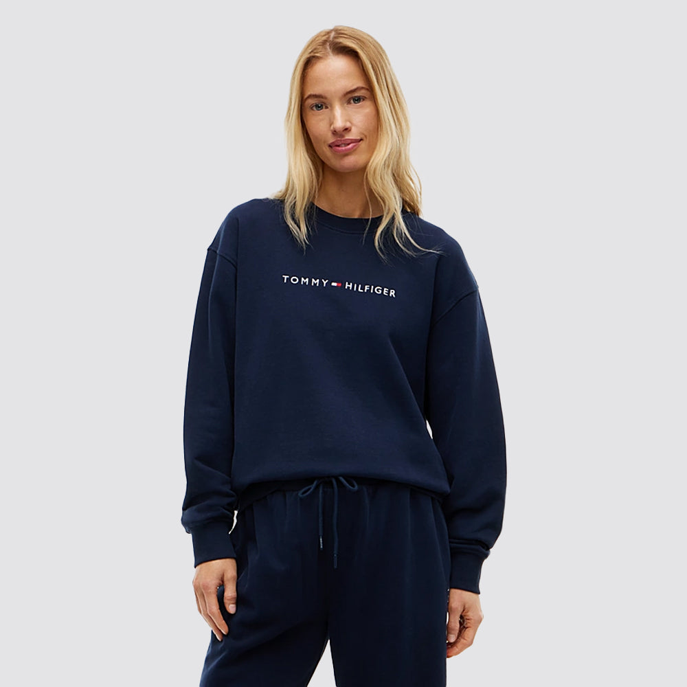 Felpa girocollo donna tommy hilfiger relaxed fit