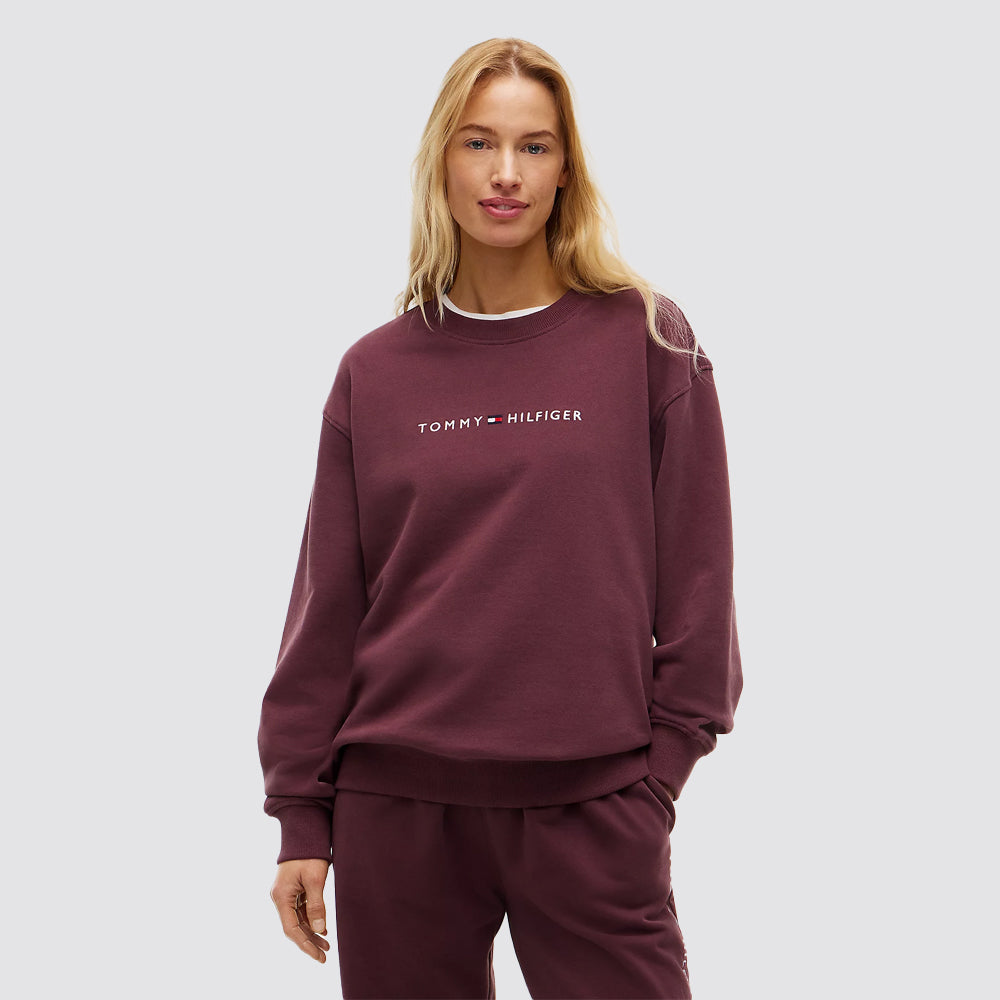 Felpa girocollo donna tommy hilfiger relaxed fit