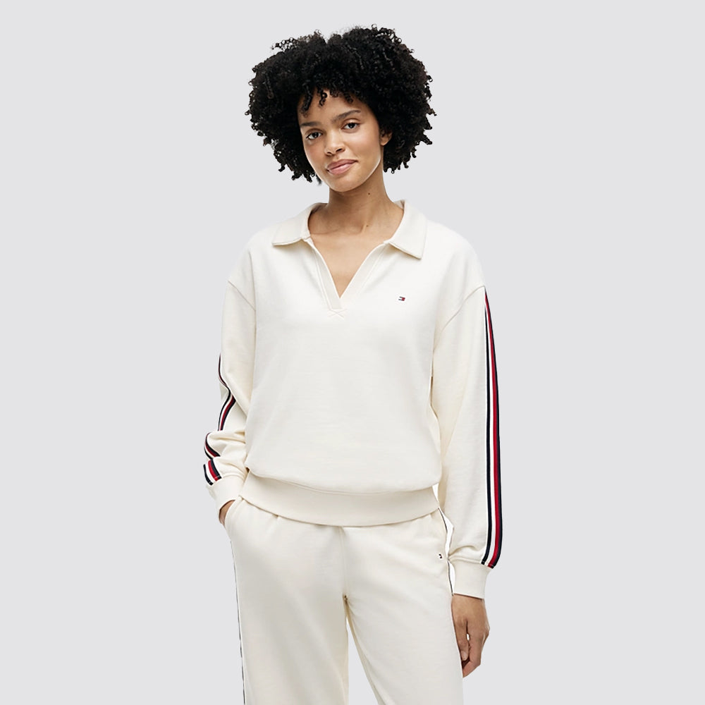 Felpa rugby donna tommy hilfiger oversize